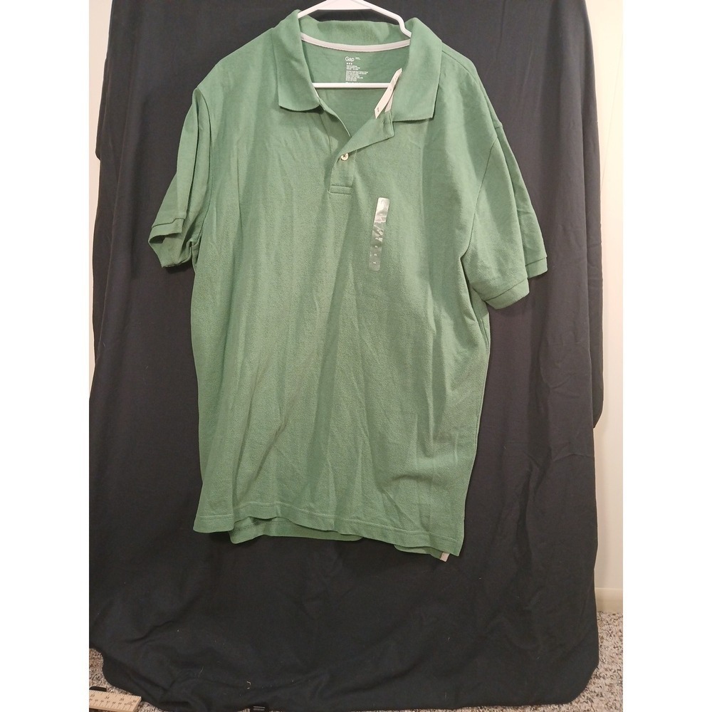 GAP Men's Pique‎ Polo Short Sleeve Shirt Green- BNWT Size XXL
